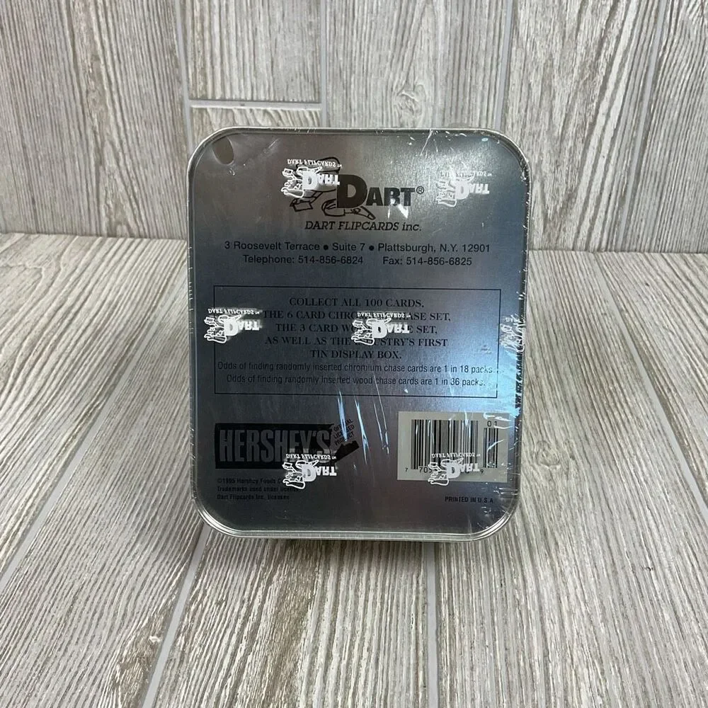 1995 Hershey’s Trading Cards Collector’s Series Sealed in Tin Box 36 Packs Dart